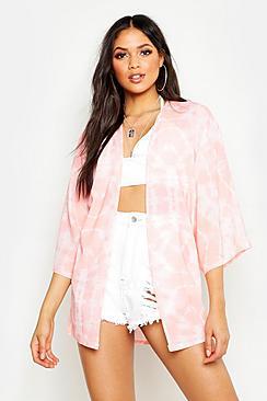Boohoo Tall Tie Dye Kimono