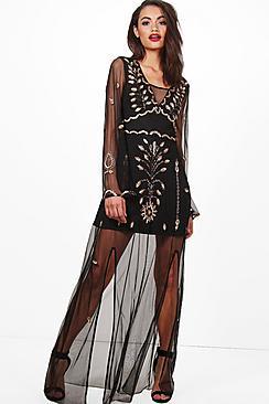 Boohoo Boutique Taylor Embellished Maxi Dress