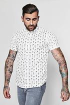 Boohoo Short Sleeve Surf Palm Tree Print Shirt