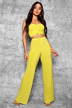 Boohoo Millie Slinky Wide Leg Trousers