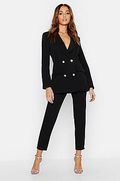 Boohoo Double Breasted Military Blazer