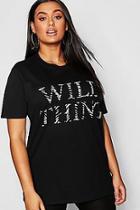 Boohoo Plus Wild Thing Oversized T-shirt