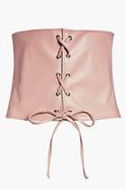 Boohoo Leather Look Lace Up Corset Belt