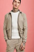 Boohoo Heritage Gingham Smart Harrington Jacket