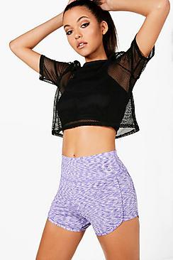 Boohoo Raegan Fit Spacedye Running Shorts