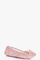 Boohoo Lois Fleece Lined Pretty Slippers Pink