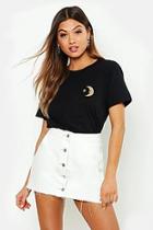 Boohoo Moon & Star Pocket Print T-shirt