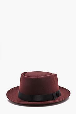 Boohoo Wool Look Pork Pie Hat