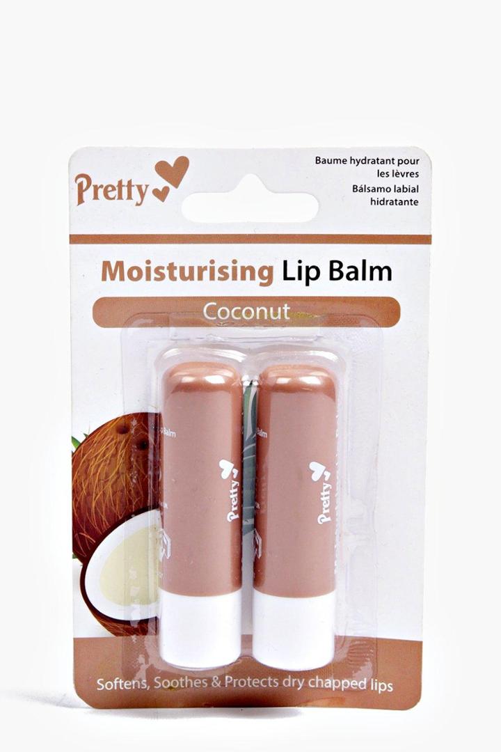 Boohoo Coconut Lip Balms Beige