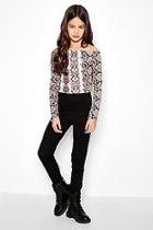 Boohoo Girs Snake Tape Crop & Legging Set