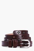 Boohoo Rebecca Stud Detail Boyfriend Belt Black