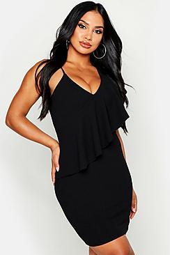 Boohoo One Shoulder Extreme Ruffle Mini Dress