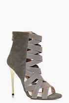 Boohoo Lois Elastic Multi Strap Shoe Boot