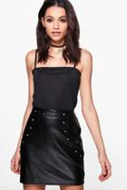 Boohoo Nikki Slinky Slub Cami Black