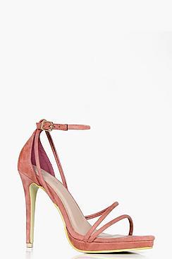 Boohoo Imogen Platform Cross Strap Heels