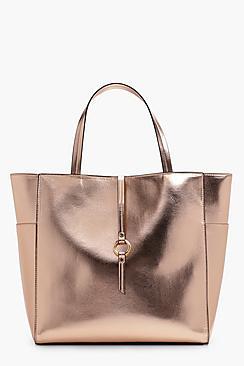 Boohoo Megan Metallic Winged Tote Bag