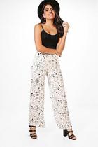 Boohoo Liberty Monochrome Star Print Wide Leg Trousers