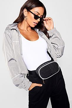 Boohoo Reflective Piping Detail Belt Bag