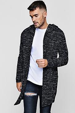 Boohoo Longline Hooded Cardigan