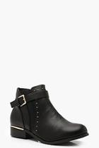 Boohoo Wide Fit Double Buckle Chelsea Boots