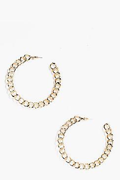 Boohoo Daisy Chain Hoop Earrings