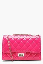 Boohoo Patent Quilted Cross Body Bag