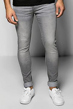 Boohoo Grey Spray On Skinny Jeans