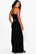 Boohoo Daria Back Lace Up Tie Maxi Dress