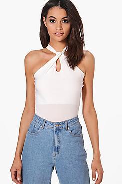 Boohoo Jena Slinky Knot Front Cami
