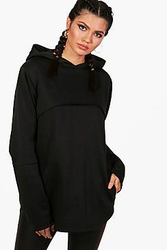 Boohoo Tall Brooke Double Layer Hoodie