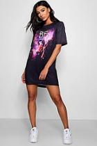 Boohoo Zendaya Edit Be Slogan T-shirt Dress