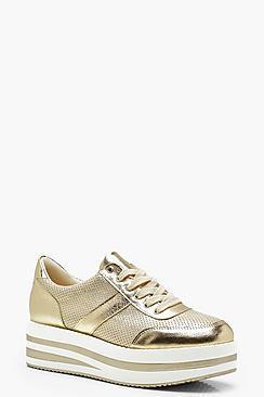 Boohoo Emilia Platform Retro Trainers