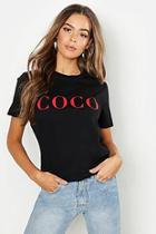 Boohoo Coco Slogan T-shirt