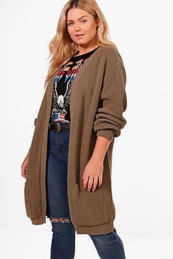 Boohoo Plus Keira Boyfriend Knitted Cardigan