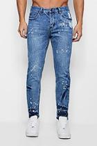 Boohoo Skinny Fit Distressed Jeans With Heavy Wash Detail
