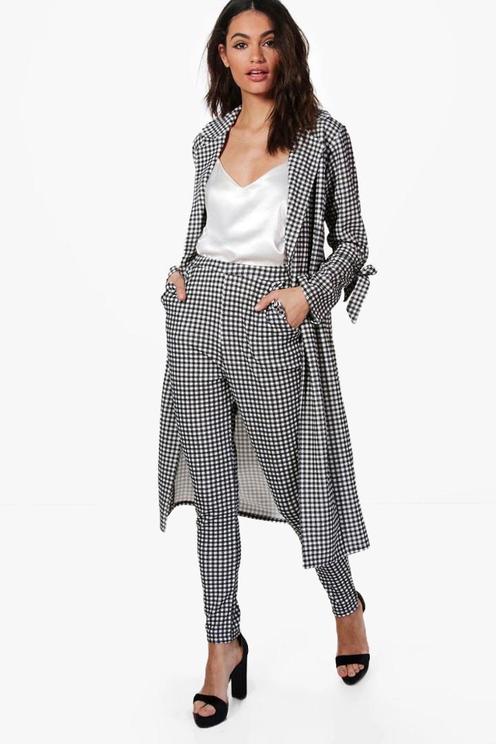 Boohoo Eva Gingham Trouser Multi
