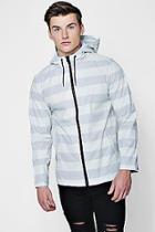 Boohoo Striped Shower Resistant Coat