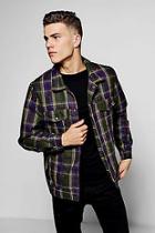 Boohoo Check Wool Look Trucker Jacket