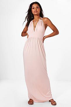 Boohoo Annabel Halterneck Maxi Dress