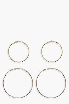 Boohoo 9cm And 6cm Hoop Pack