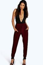 Boohoo Arlette Slinky Luxe Relaxed Jogger