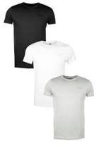 Boohoo 3 Pack Muscle Fit T-shirts With Logo Multi