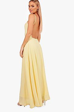 Boohoo Boutique  Open Back Chiffon Maxi Dress