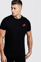 Boohoo Crew Neck T-shirt With Dice Embroidery