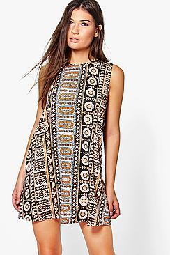 Boohoo Scarlett Printed Tunic Dress