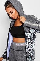 Boohoo Lola Fit 'breathe' Slogan Gym Jacket