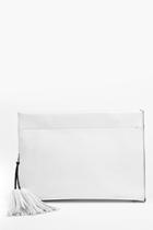 Boohoo Yasmin Structured Clutch Bag White