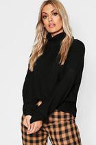 Boohoo Plus Cable Knitted Roll Neck Jumper