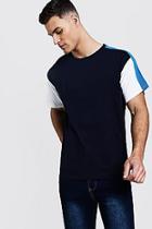 Boohoo Colour Block Sleeve Panel Loose Fit T-shirt