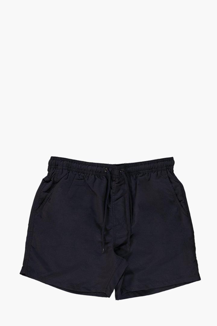 Boohoo Short Length Plain Swim Shorts Navy